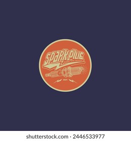 Spark plugs emblems, logos, labels design your identtity. Vector
