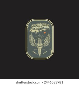 Spark plugs emblems, logos, labels design your identtity. Vector