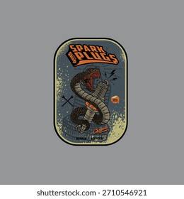 Spark plugs emblems,logo, labels, design your identtity. vector 