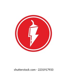 Spark Red chili spicy pepper. Hot chili spice pepper vector icon illustration paprika cooking background
