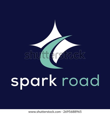 spark and road logo design template