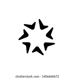 spark seven corner logo design template