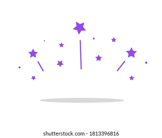 Spark shine surprise firework burst vector, idea of confetti splash or new gift festive flash, congratulation show happy sparkles element