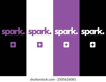  "Spark" A sleek and modern logo with an iconic symbol, representing creativity, energy, and innovation. Perfect for tech and creative brands.