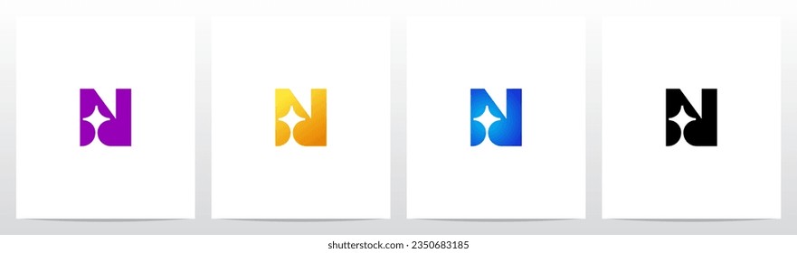 Spark Star Letter Logo Design N