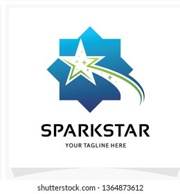 Spark Star Logo Design Template Inspiration