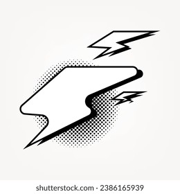Ein Funkensymbol, ein Objekt, ein Element, das in der Rabattmarkensammlung-Sonderangebot verwendet wird, und Illustrationen von Etiketten, weißes Retro-Objekt zur Förderung der Blasenform