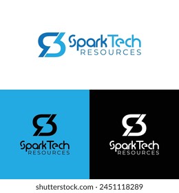 Spark Tech Resources minimal logo design