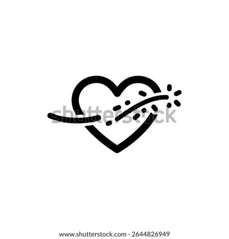 Spark Trail Forming a Heart Loop for a Romantic Feeling