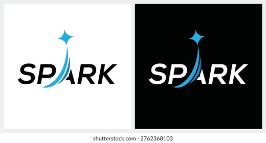 Spark word mark logo design, typography font text spark
