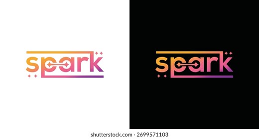 spark wordmark logo design template