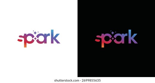 Plantilla de diseño de logotipo de Spark Wordmark	