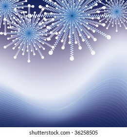 sparkeling blue fire works in the dark sky nice for backgrounds
