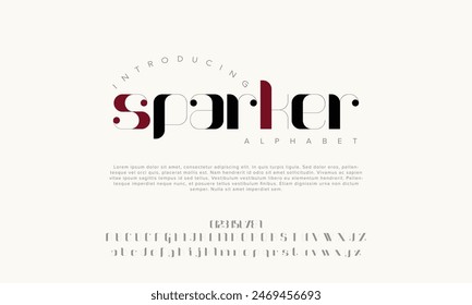 Sparker vector alphabet font for logo design