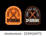 sparking plug with fire crossed retro badge logo design for garage, workshop, spare part, extreme sport. sparking club with flame crossed emblem logo collection for racer, motorcycle, rider 
