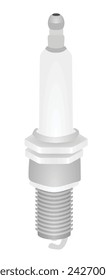 Sparking plug isolated. vector illustration