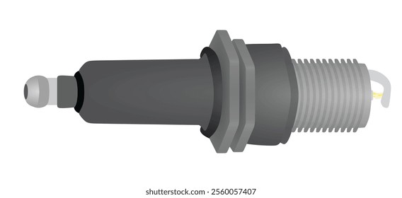 Sparking plug isolated. vector illustration