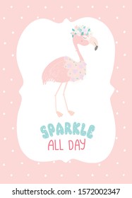 Sparkle all day flat poster vector template