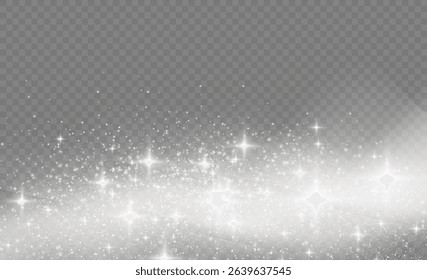 Sparkle background with glitter effect white powder firework snow confetti png texture light magic night shine shimmer explosion transparent stardust rays flare black card sparkle hot