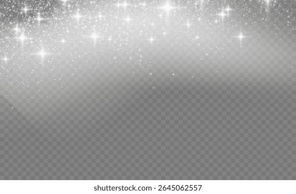 Sparkle background with glitter effect white powder firework snow confetti png texture light magic night shine shimmer explosion transparent stardust rays flare black card sparkle hot