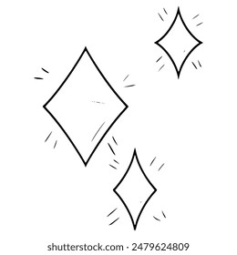 sparkle blink illustration hand drawn outline vector