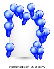 Sparkle Blue Balloons Frame Banner