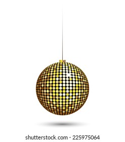 Sparkle Christmas ball isolated on white background