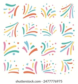 sparkle congratulation celebrate ribbon party carnival firecracker colorful
