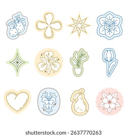 Sparkle Culture Sticker with Geometric Pastel Line Design