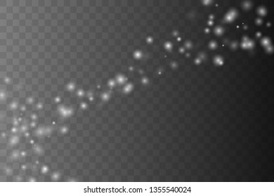 Sparkle dust. Glow light effect. Christmas flash. Vector illustration...