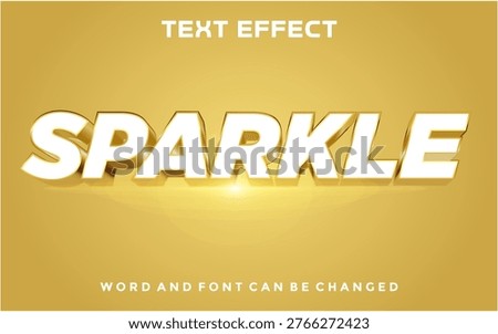 Sparkle editable text effect design template