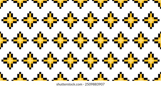 Sparkle emoji pattern. Bright stars backdrop. Pixel art vector icon. Vintage 8-bit texture. Minimalistic pixel graphic. Fruit symbol. Old style. 80s,90s video game background.