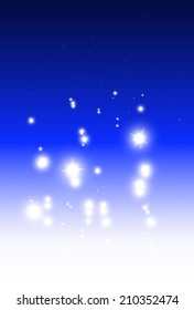 Sparkle fall background vector decoration template - Vector falling  glitters blue background illustration