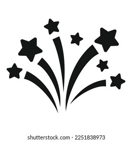 Sparkle firework icon simple vector. Carnival party. Light fun