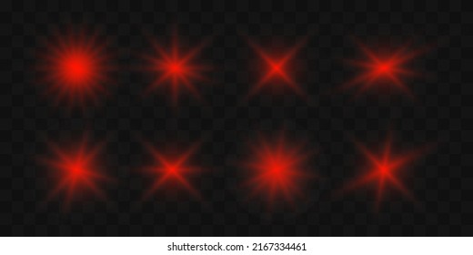 Sparkle, flare, light effect vector illustration