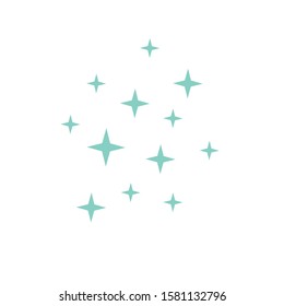 sparkle flat icon, vector illustration