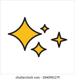Sparkle Flat Icon Vector Logo Template Illustration