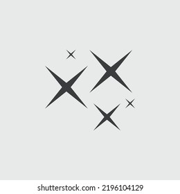 Sparkle flat vector icon isolated