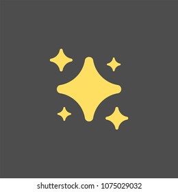 Sparkle flat vector icon. Shine flat vector icon. Glow flat vector icon