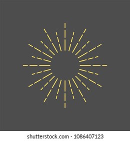 Sparkle flat vector icon. Sunshine flat vector icon. Glow flat vector icon