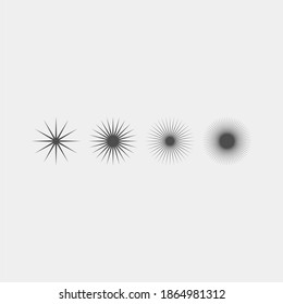 Iconos vectoriales planos parkle. Iconos de vectores planos brillantes. Iconos vectoriales planos y brillantes