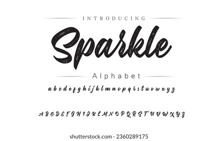 Feine Schriftart. Alphabet. Skript. Schrift. Label .Vintage-Schrift. Für Etiketten und andere Musterdesigns