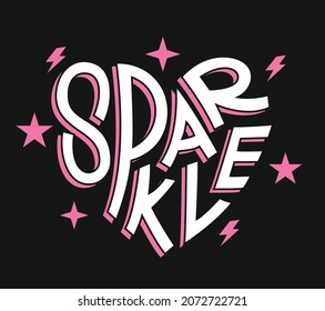 sparkle, girls graphic tees vector designs and other uses