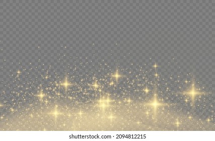 Sparkle Gold Glitter Particles Background Effect Stock Vector (Royalty ...