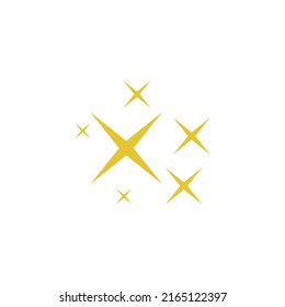 Sparkle gold vector icon isolated. Shine symbol
