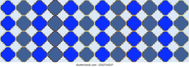 Sparkle Gradient Pattern. Geometric Trellis Tile. Royal Arabesque Mosaic. Quatrefoil Arabian Ethnic Tesselation. Simple Geo Clover. Elegant Seamless Moroccan Frame. Cool Persian Texture.