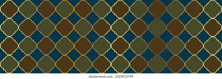 Padrão de Gradiente de Brilho. Telha Trellis Geométrica. Padrão Árabe Legal. Tesselação Étnica Oriental Quatrefoil. Fronteira tradicional marroquina sem emenda. Mosaico otomano de prata. Geo Curvo Simples.