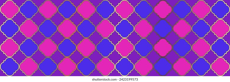 Sparkle Gradient Pattern. Vintage Geo Ramadan. Geometric Trellis Tile. Quatrefoil Oriental Ethnic Tesselation. Cool Moroccan Pattern. Traditional Seamless Arabian Cover. VIP Arabesque Texture.