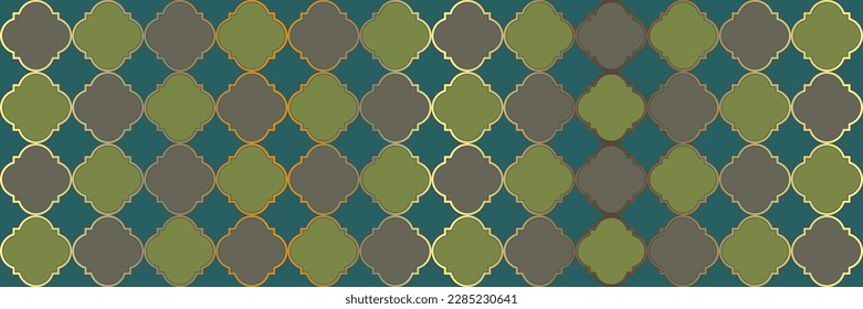 Sparkle Gradient Pattern. VIP Ottoman Mosaic. Cool Persian Texture. Quatrefoil Arabic Ethnic Tesselation. Geometric Trellis Tile. Elegant Seamless Arabian Frame. Vintage Geo Clover.