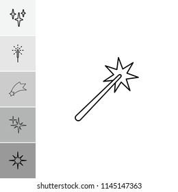 Sparkle icon. collection of 6 sparkle outline icons such as clean, star, sparkler, falling star. editable sparkle icons for web and mobile.